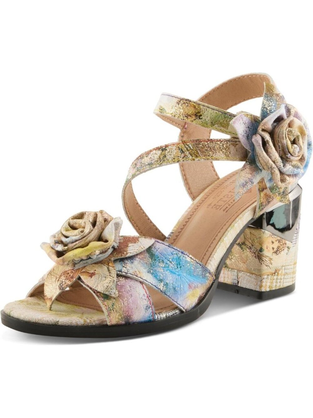 Flowerpower Women's Dress Sandals with Rosette Detail & Comfort Fit - Stylish